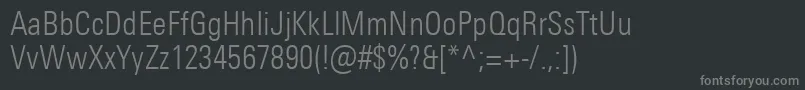 Шрифт UniversNextProLightCondensed – серые шрифты на чёрном фоне