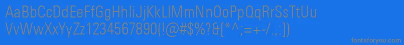 UniversNextProLightCondensed Font – Gray Fonts on Blue Background