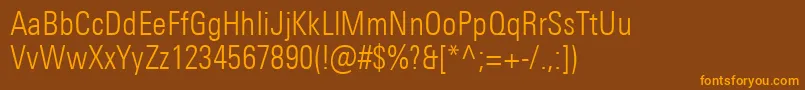fuente UniversNextProLightCondensed – Fuentes Naranjas Sobre Fondo Marrón