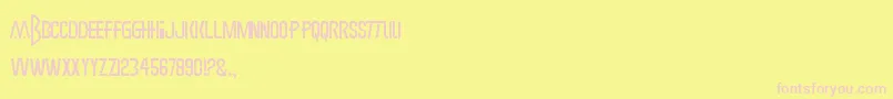 Earthbound Font – Pink Fonts on Yellow Background