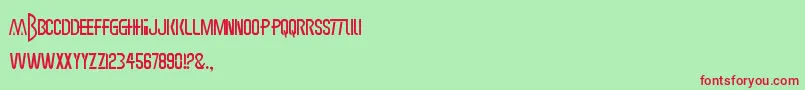 Earthbound Font – Red Fonts on Green Background