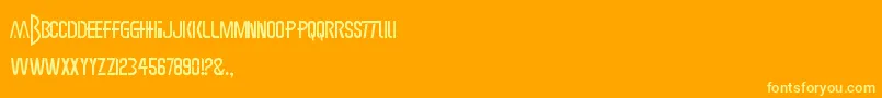 Earthbound Font – Yellow Fonts on Orange Background
