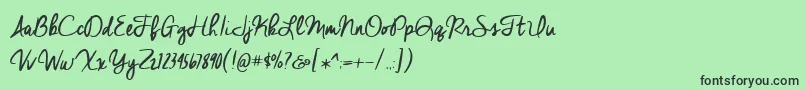 BmdCheddarJack Font – Black Fonts on Green Background
