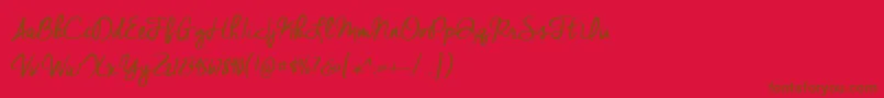 fuente BmdCheddarJack – Fuentes Marrones Sobre Fondo Rojo