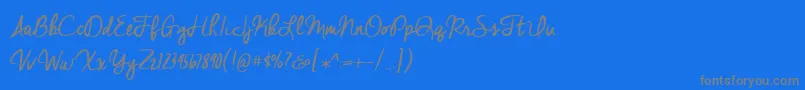 BmdCheddarJack-Schriftart – Graue Schriften auf blauem Hintergrund