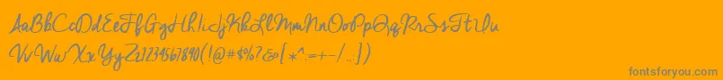 BmdCheddarJack-Schriftart – Graue Schriften auf orangefarbenem Hintergrund