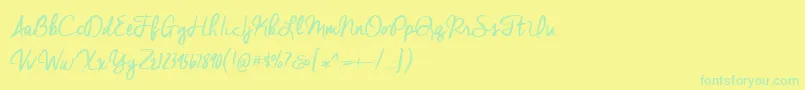 Police BmdCheddarJack – polices vertes sur fond jaune