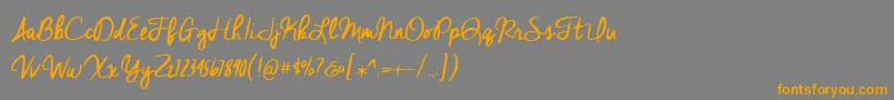 BmdCheddarJack Font – Orange Fonts on Gray Background