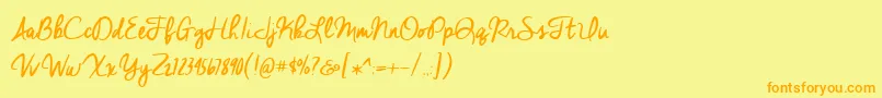 BmdCheddarJack Font – Orange Fonts on Yellow Background
