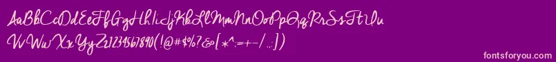 BmdCheddarJack Font – Pink Fonts on Purple Background