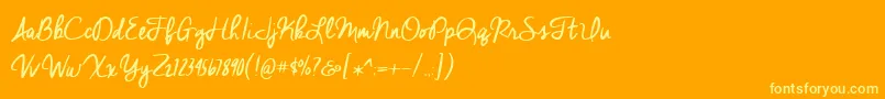 BmdCheddarJack Font – Yellow Fonts on Orange Background