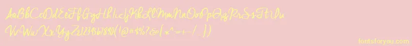 BmdCheddarJack Font – Yellow Fonts on Pink Background
