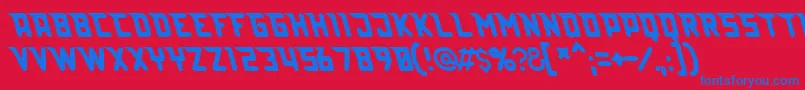 Lazerbeamsurprise Font – Blue Fonts on Red Background