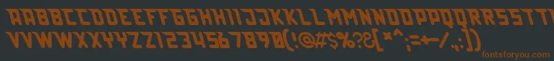 Шрифт Lazerbeamsurprise – коричневые шрифты на чёрном фоне