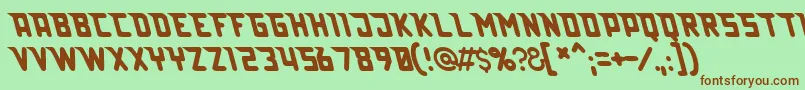 Lazerbeamsurprise Font – Brown Fonts on Green Background