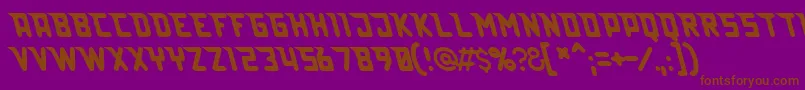 Lazerbeamsurprise Font – Brown Fonts on Purple Background