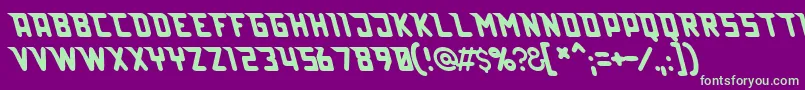 Lazerbeamsurprise Font – Green Fonts on Purple Background