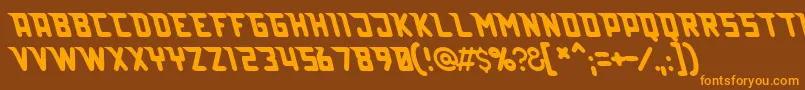Lazerbeamsurprise Font – Orange Fonts on Brown Background