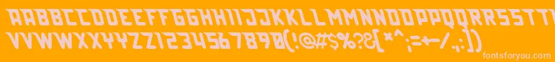 Lazerbeamsurprise Font – Pink Fonts on Orange Background