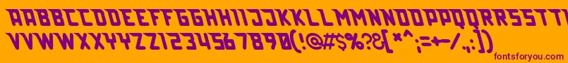 Lazerbeamsurprise Font – Purple Fonts on Orange Background