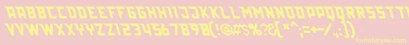 Lazerbeamsurprise Font – Yellow Fonts on Pink Background