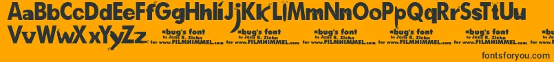 ABugSLife Font – Black Fonts on Orange Background