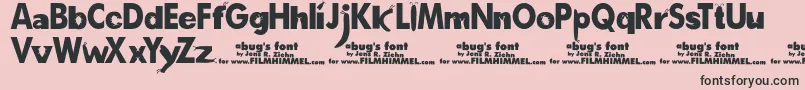 ABugSLife Font – Black Fonts on Pink Background