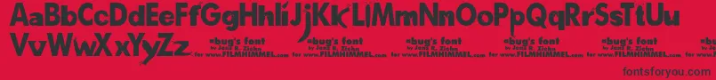 ABugSLife Font – Black Fonts on Red Background