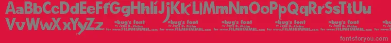 ABugSLife Font – Gray Fonts on Red Background