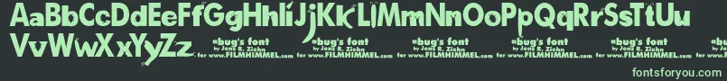 ABugSLife Font – Green Fonts on Black Background