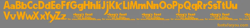 ABugSLife Font – Orange Fonts on Gray Background