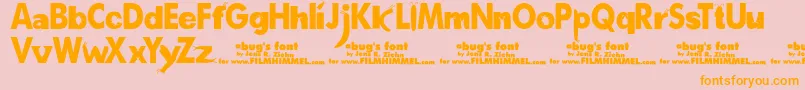 ABugSLife Font – Orange Fonts on Pink Background