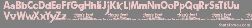 Fonte ABugSLife – fontes rosa em um fundo cinza