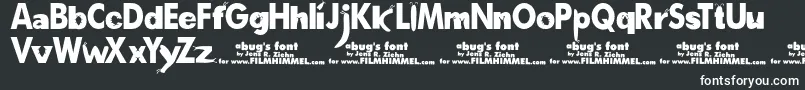 ABugSLife-fontti – valkoiset fontit mustalla taustalla