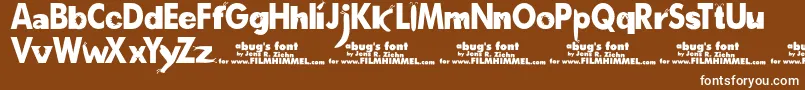 ABugSLife Font – White Fonts on Brown Background