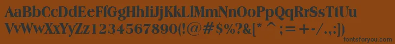 AmericanaExtraBoldCondensedBt Font – Black Fonts on Brown Background