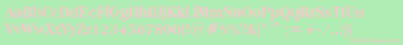 AmericanaExtraBoldCondensedBt Font – Pink Fonts on Green Background