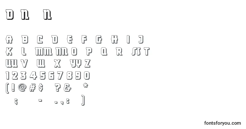 A fonte Dancingd – alfabeto, números, caracteres especiais
