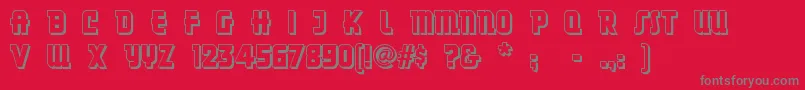 Dancingd-Schriftart – Graue Schriften auf rotem Hintergrund