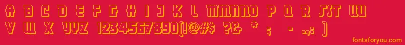 Dancingd Font – Orange Fonts on Red Background