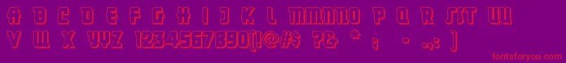 Dancingd Font – Red Fonts on Purple Background