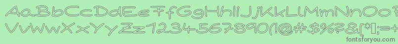 PaperPlaneHollow Font – Gray Fonts on Green Background