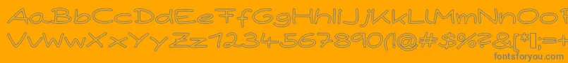 PaperPlaneHollow Font – Gray Fonts on Orange Background