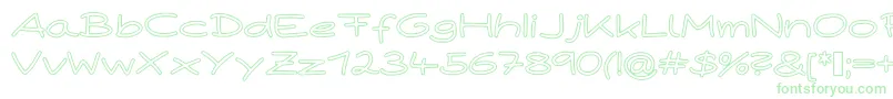 PaperPlaneHollow Font – Green Fonts on White Background