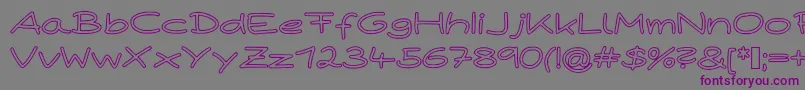 PaperPlaneHollow Font – Purple Fonts on Gray Background