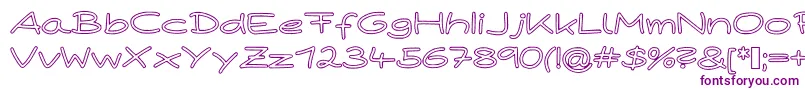 PaperPlaneHollow Font – Purple Fonts on White Background