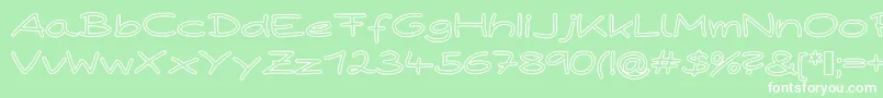 PaperPlaneHollow Font – White Fonts on Green Background