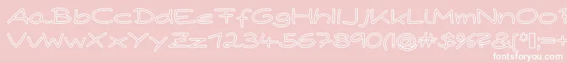 PaperPlaneHollow Font – White Fonts on Pink Background