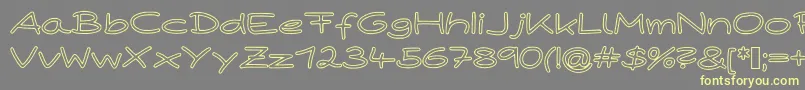 PaperPlaneHollow Font – Yellow Fonts on Gray Background