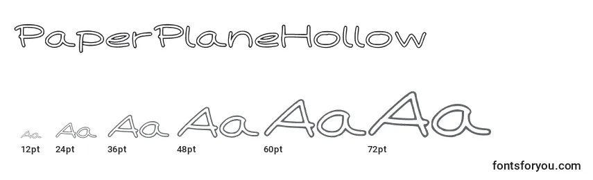 PaperPlaneHollow Font Sizes